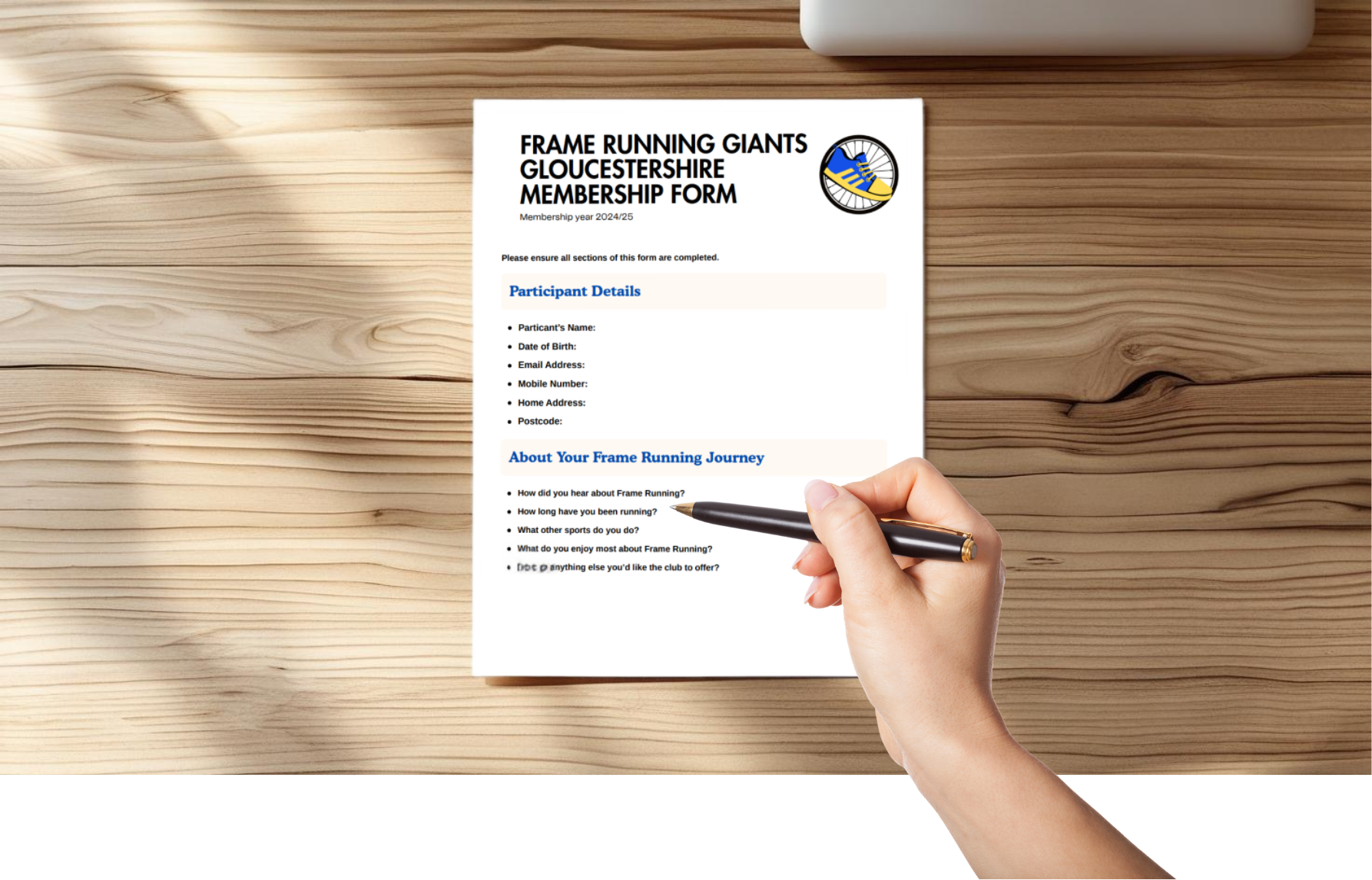 membership form photo